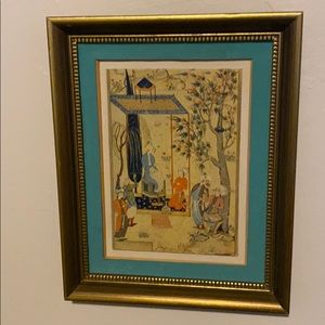 Pair of 1970s Framed Persian Reproductions ca 1501